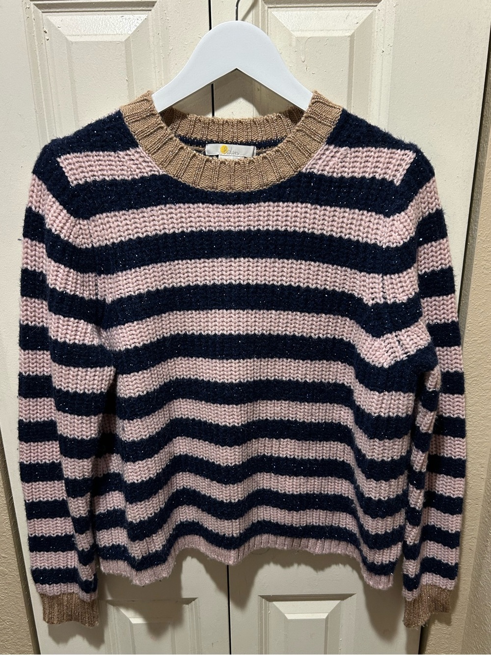 Boden Sparkle Knit Wool Blend Crewneck Sweater , size 8